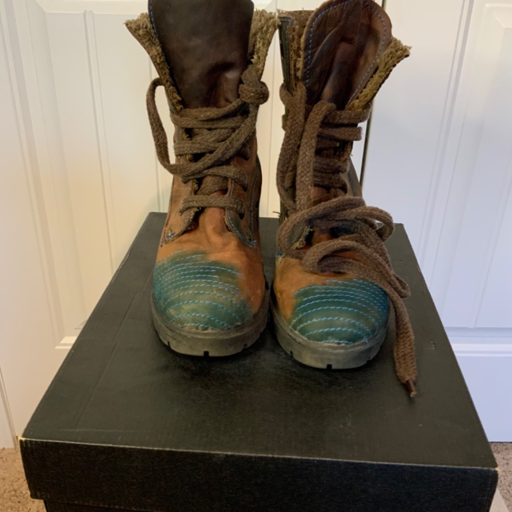 Papucei Lug Sole Combat Boots - Picture 5 of 9